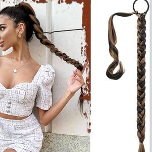 Wrap Around Soft Synthetic Ponytail Hairpiece for Women, (34 inch, 4H27 #)